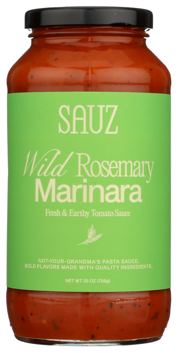 Sauz | Wild Rosemary Marinara (Single Jar) Thick & Creamy- Gluten-Free, Non-GMO, and 100% Delicious - Crafted in Small Batches f