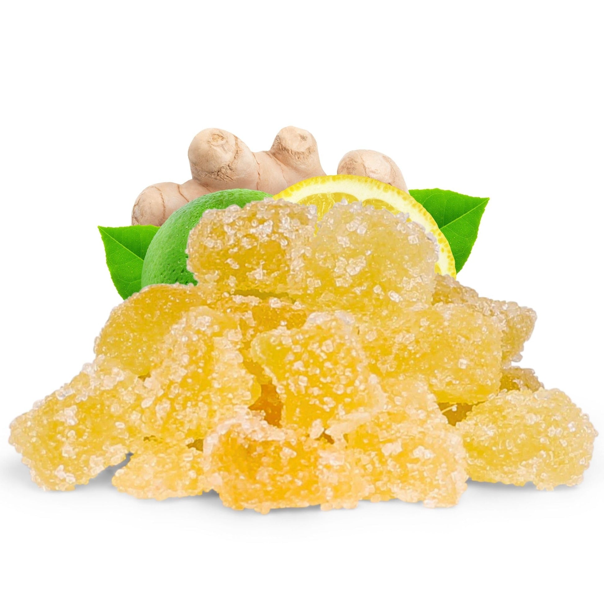 Crystallized Ginger Dices by It's Delish, 2 Lbs Bulk Bag | Candied Dried Ginger Fruit Chews Natural Candy, Ginger Root with Suga