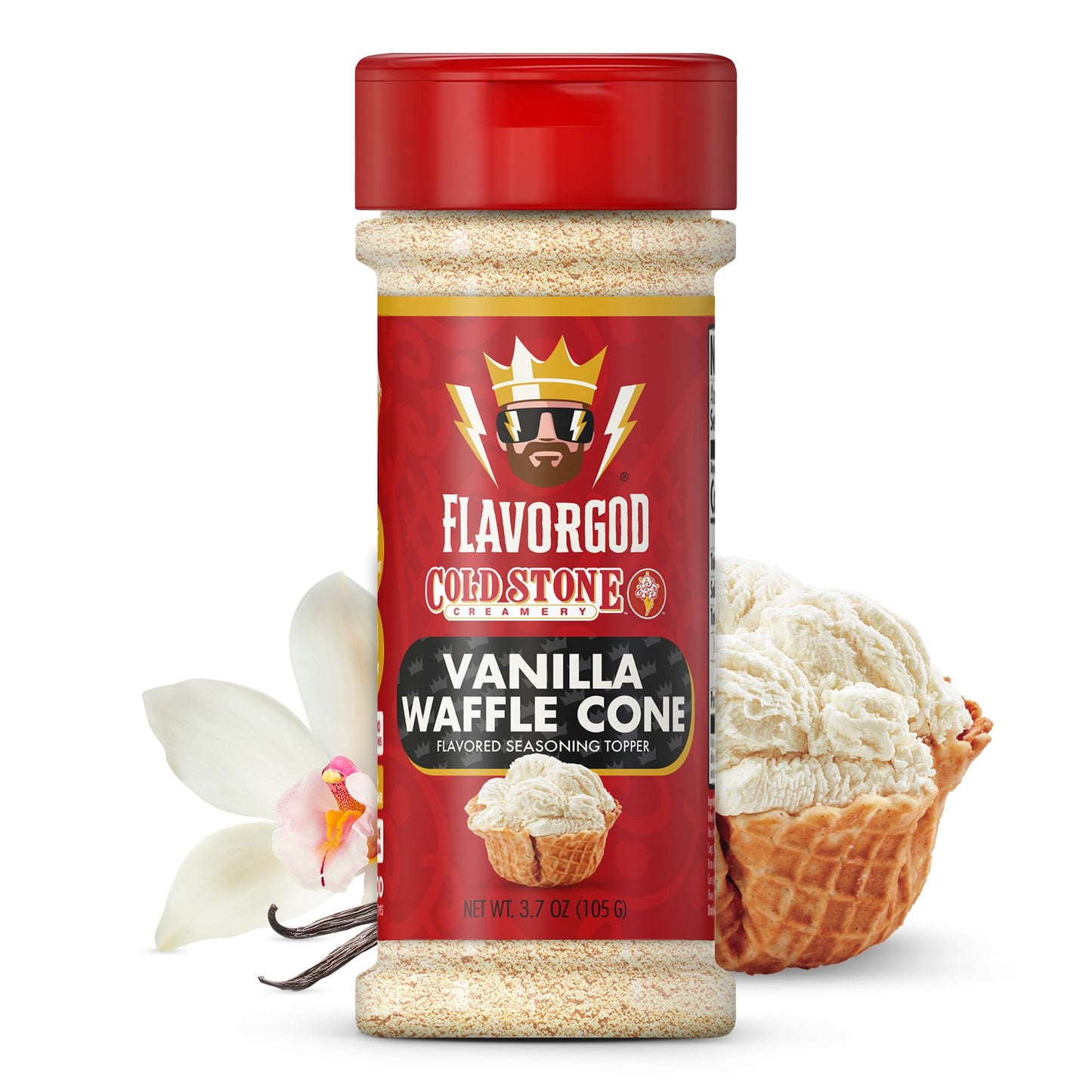 Cold Stone Creamery Ice Cream Seasoning Toppers by FlavorGod - Healthy Dessert Toppers - 0 Calories, 0 Sodium, Kosher, Made in U