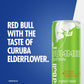 Red Bull Green Edition Curuba Elderflower Energy Drink, 12 Fl Oz, 24 Cans (6 Packs of 4), Model RB242814