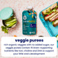 Cerebelly Organic Baby Food Pouches, Kale Sweet Potato Apple Purees, 16 Nutrients, No Added Sugar, Fiber & Non-GMO, 4oz, 12 Pack