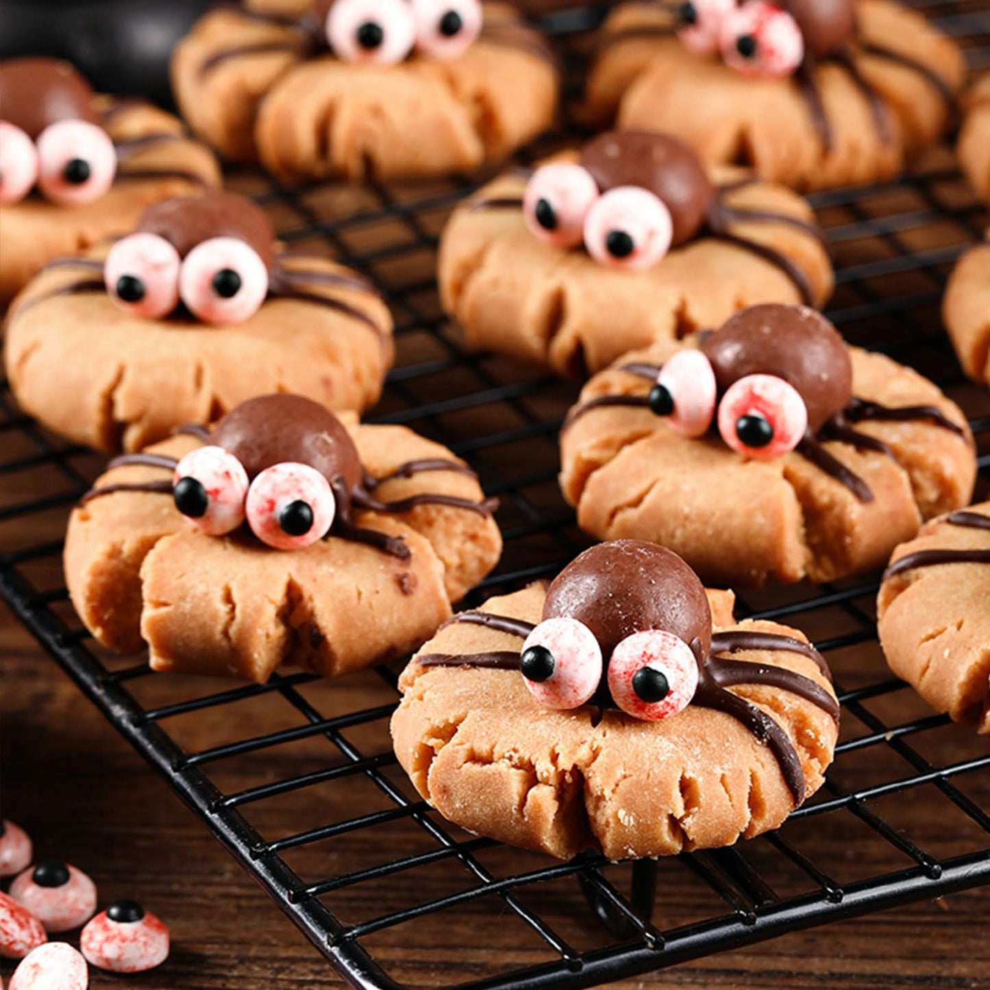 Halloween Sprinkles Edible Candy Eyeballs for Cake Decorating  3 Sizes Bloody Candy Eyes Sprinkles for Cookies  Baking  Cupcake Toppings