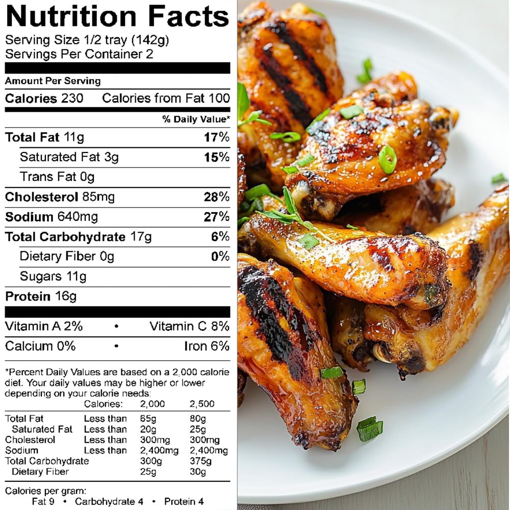 Grumpy Butcher Premium Premade Meals: Bbq Chicken Wings, 10 Pack (12 Oz Each, 7.5 Lb Total) - Artisan Frozen Meals - Small Batch