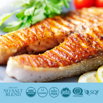 HqO No Salt All Purpose Organic Seasoning, 100% Sodium Free, Non-GMO, Kosher, 16 Oz - Ideal for Vegetables, Chicken, Fish, and More