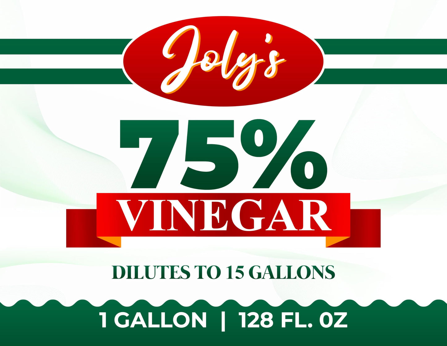 Jolys 75% Vinegar Extra Strong, All Natural Multipurpose Cleaner, 1 Gallon (Pack of 2)