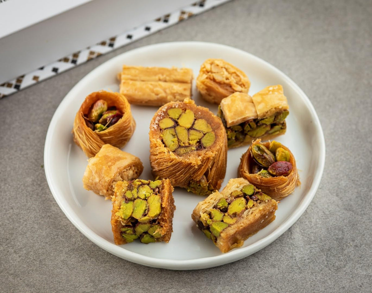 Yafa Baklava -Middle Eastern Sweets- Pistachio Baklava - Bakery Dessert - Turkish Delights Assorted - Eid Gift Basket -Turkish B