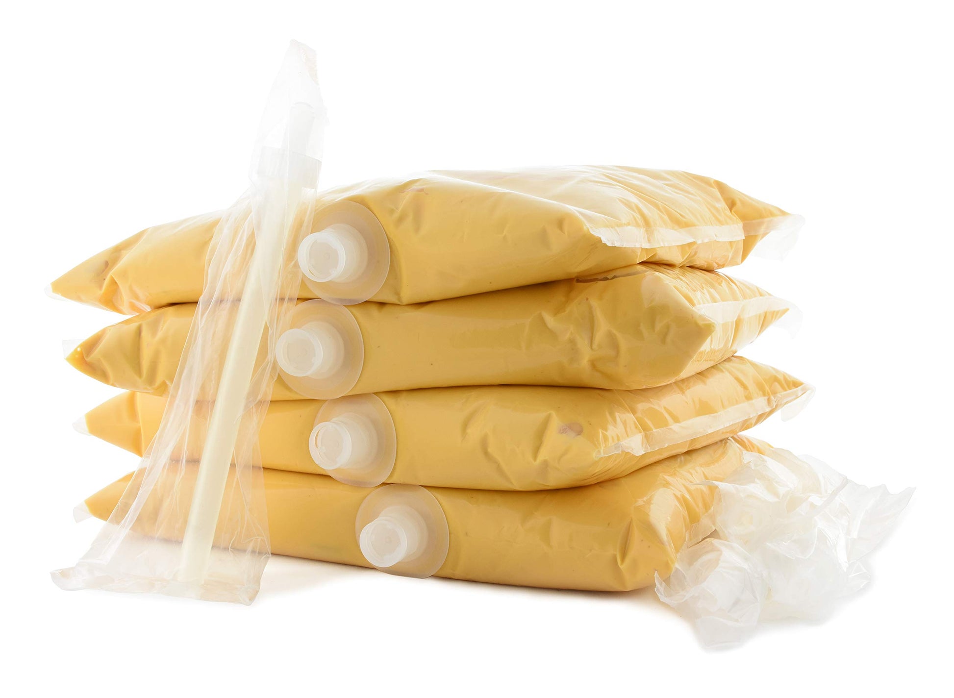 Snappy Ricos Nacho Cheese Sauce Bags, Movie Theater Nacho Sauce for Nacho Cheese Dispenser, 140 Oz Bags, Pack of 4, includes dis