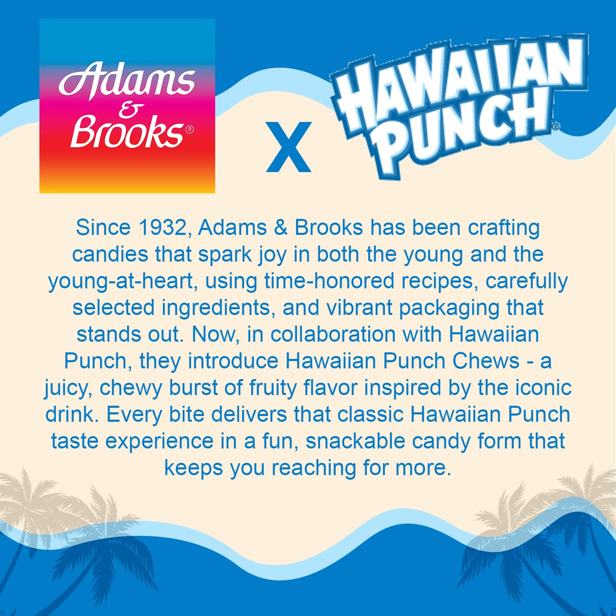 Adams & Brooks, Inc. Hawaiian Punch Chews Fruity Chewy Individually Wrapped, Bulk Candy Chews (3 Pound) (Assorted Flavors)