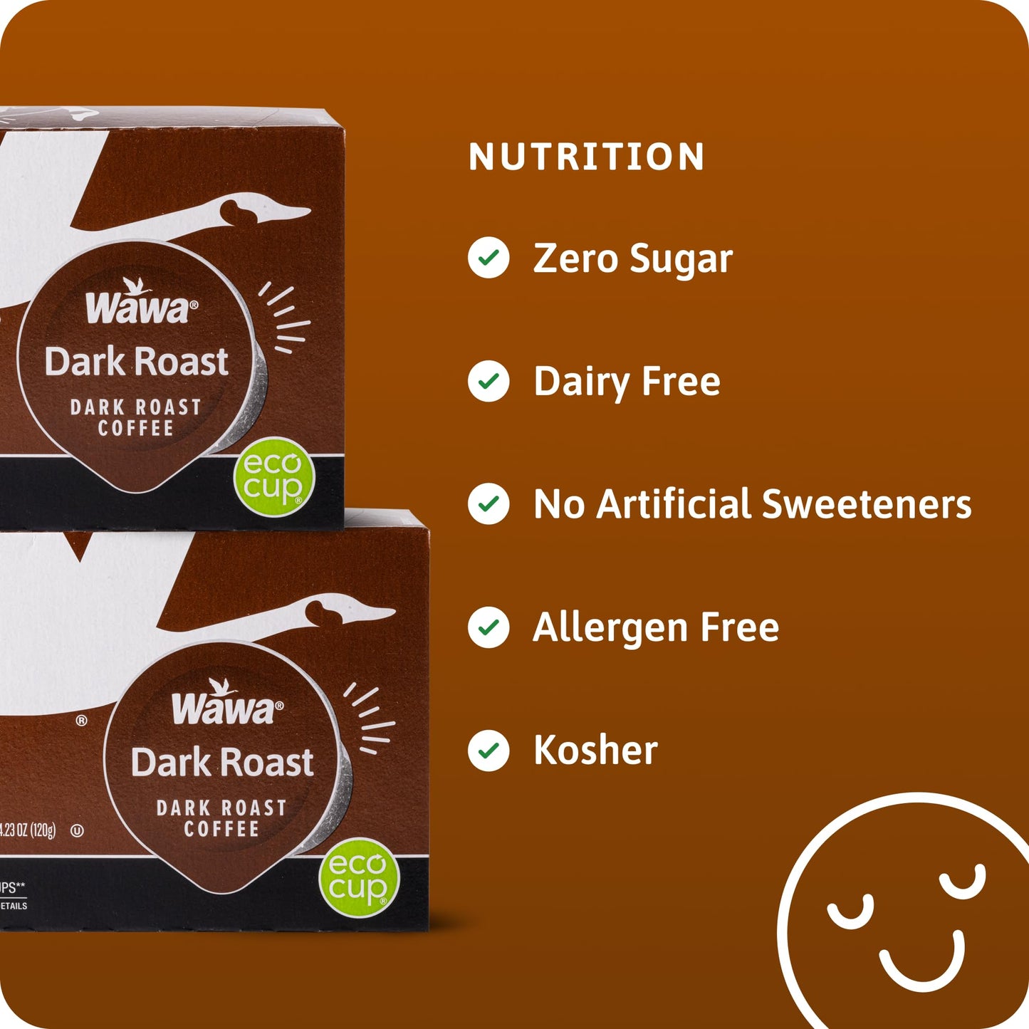Wawa Dark Roast Single Cup Coffee Pods, 6 Boxes (72 Count)