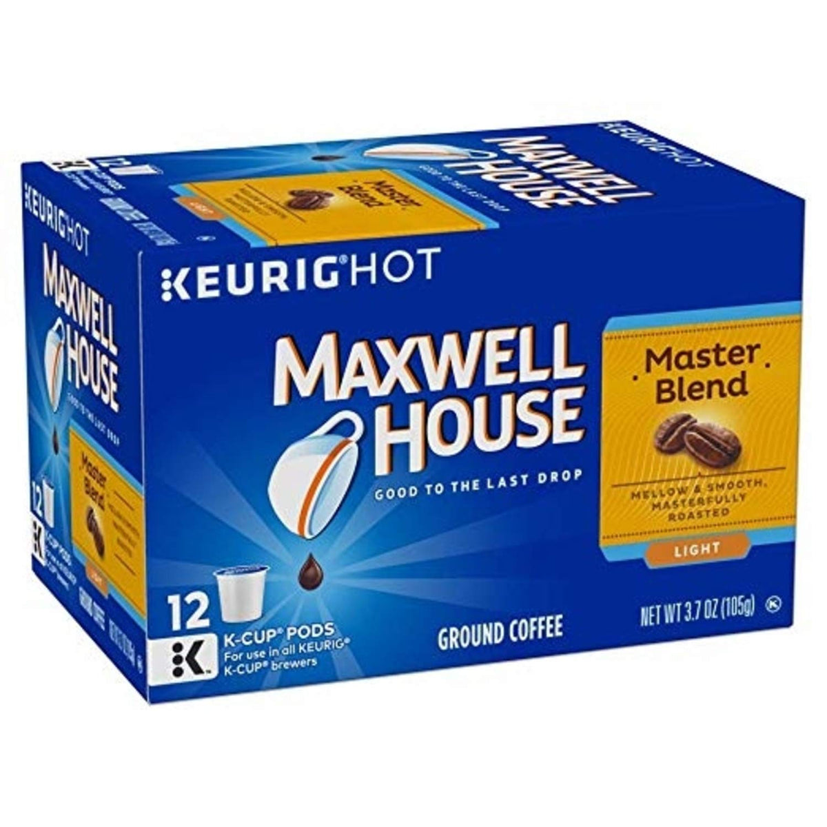 MAXWELL HOUSE K-Cup® Coffee Pods, Master Blend Light Roast, 12 Count, Clear, Model 10043000060053
