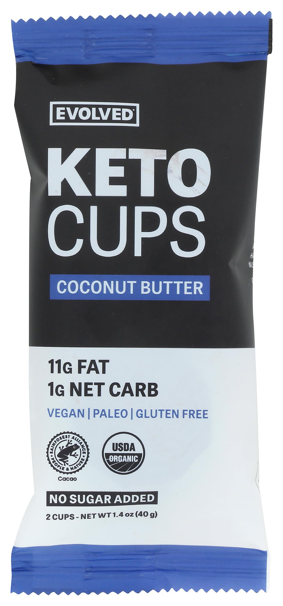EVOLVED Organic Coconut Butter Keto Cups 2 Count, 1.4 OZ