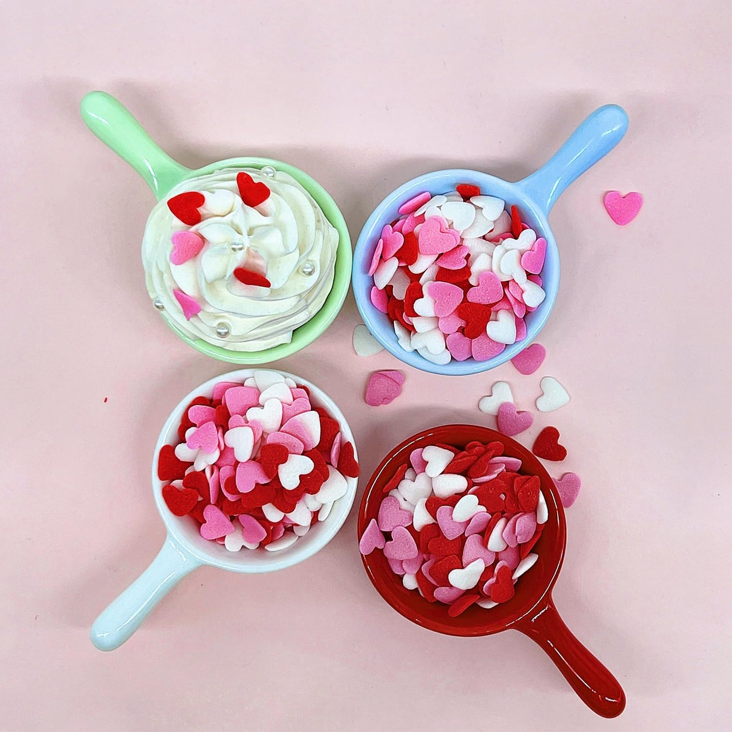 Miss Doozy Valentines Sprinkles for Baking, 3.53oz, Pink Red White Heart Sprinkles for Cake Decorating, Cookies, Cupcakes, Ice Cream