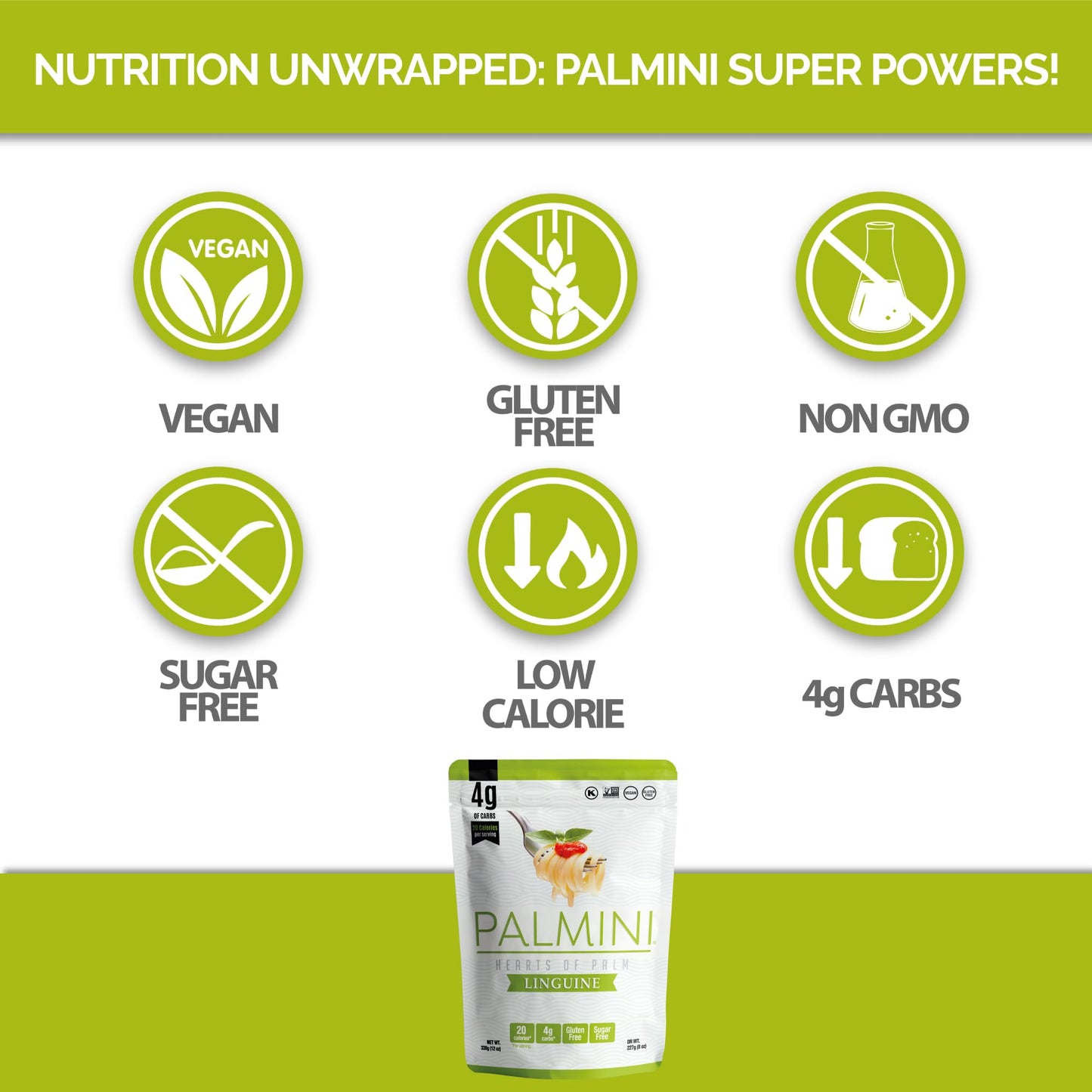 Palmini Linguine Pasta - Low-Carb, Gluten Free, Vegan, Non-GMO - 12 Ounce (Pack of 1)