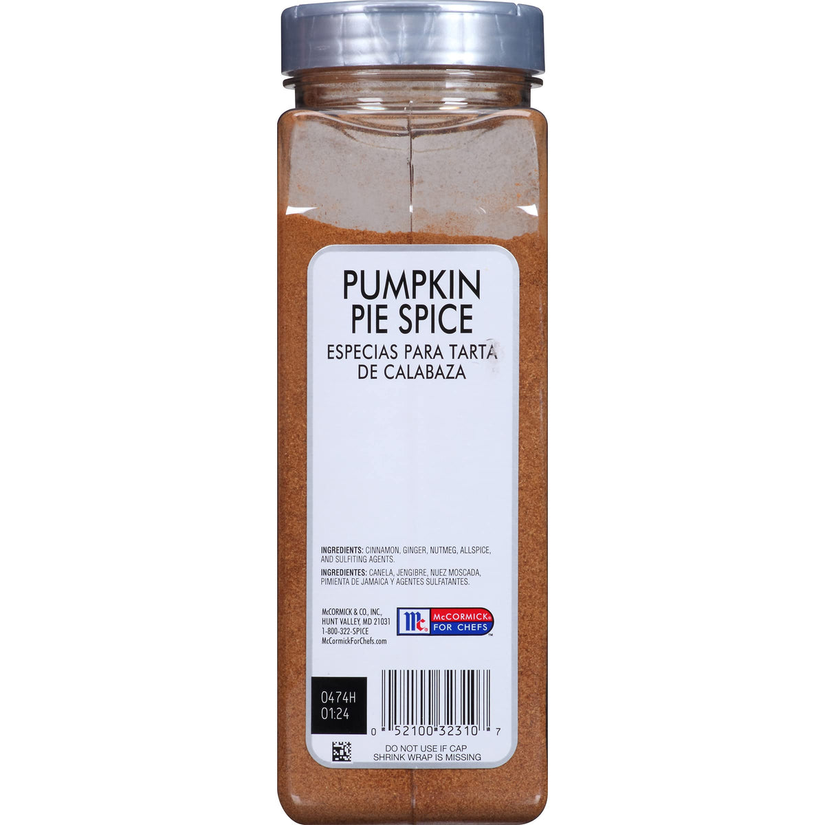 McCormick Culinary Pumpkin Pie Spice Powder, 16 oz (Pack of 6) - Perfect for Baking and Cooking