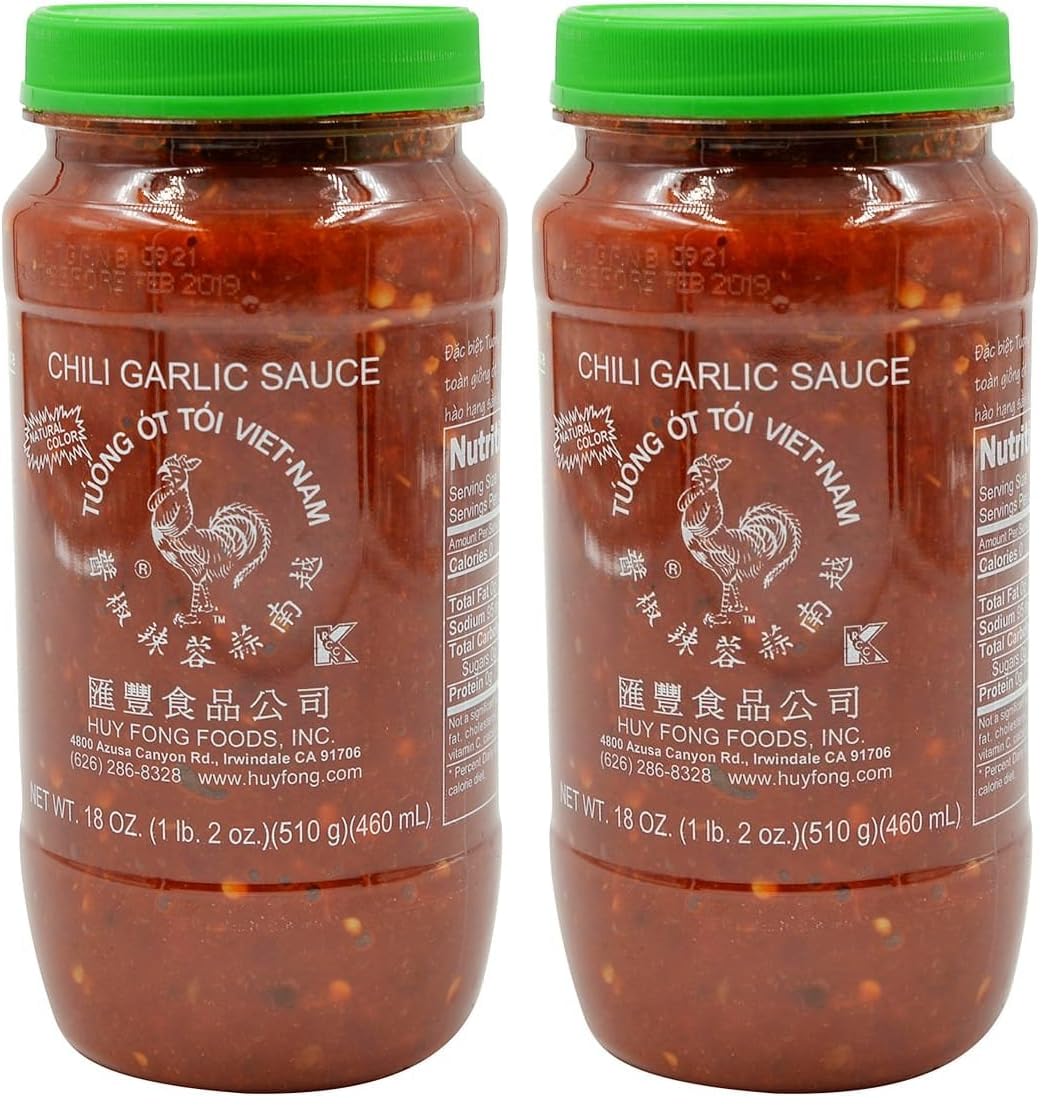 Huy Fong Sauce Chili Garlic,18 oz (Pack of 2)