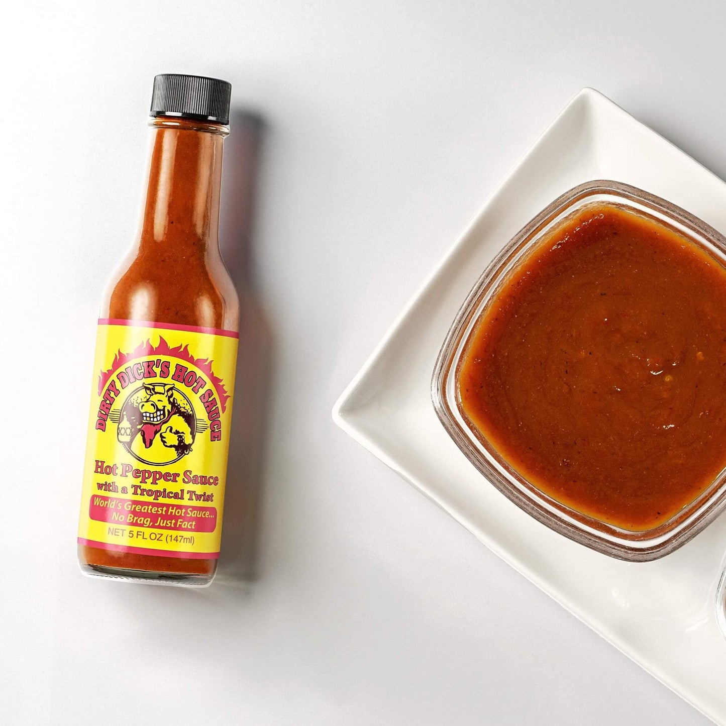 Dirty Dicks Hot Sauce Combo, 5 Fl Oz (Pack Of 2) - Original Bold & Spicy And Peachy Green Sweet & Spicy Flavors