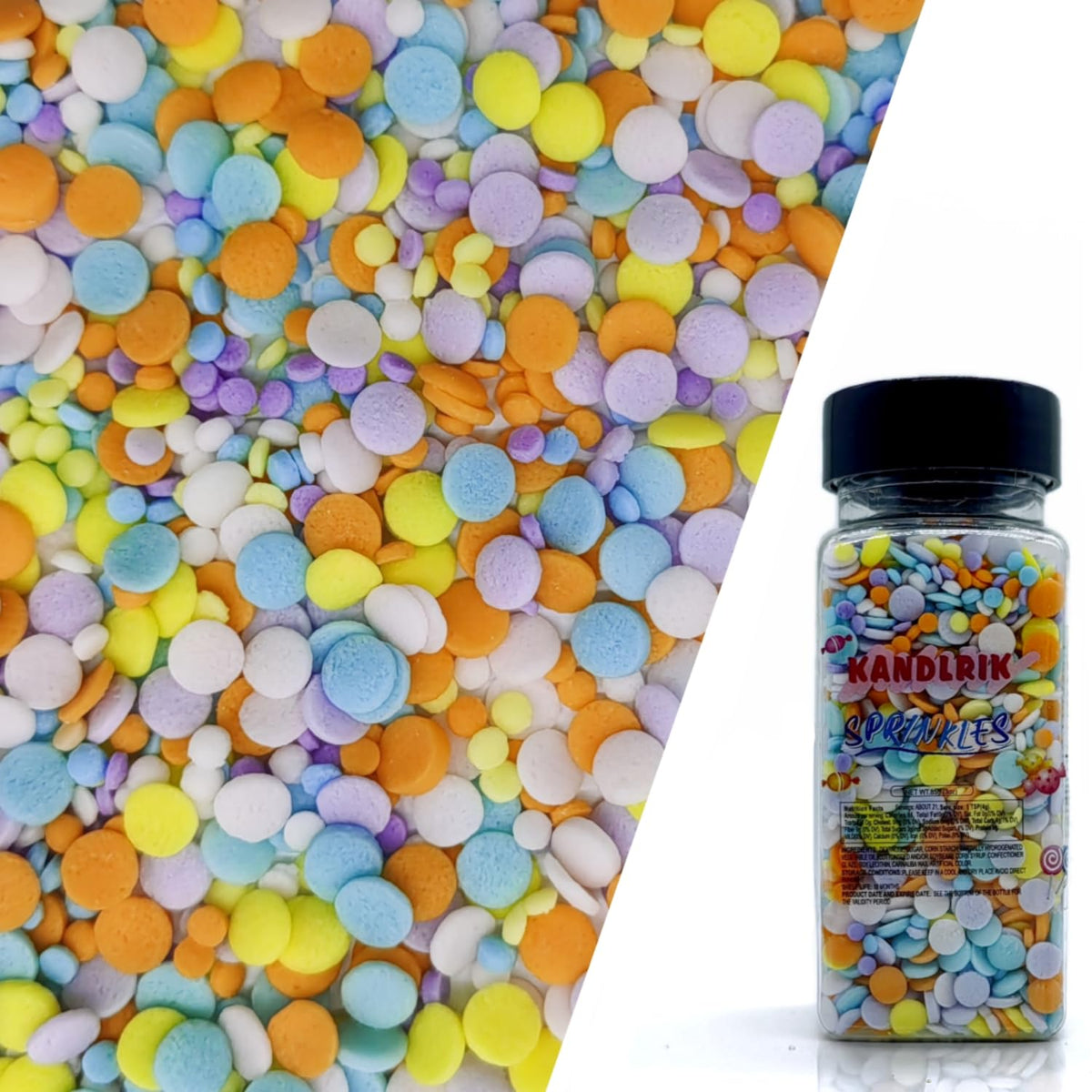 2 Sizes Macaroon Sequins Edible Funfetti Sprinkles Pastel Confetti Confetti Sequins Quin Sprinkles Carnival Sprinkles Decorating