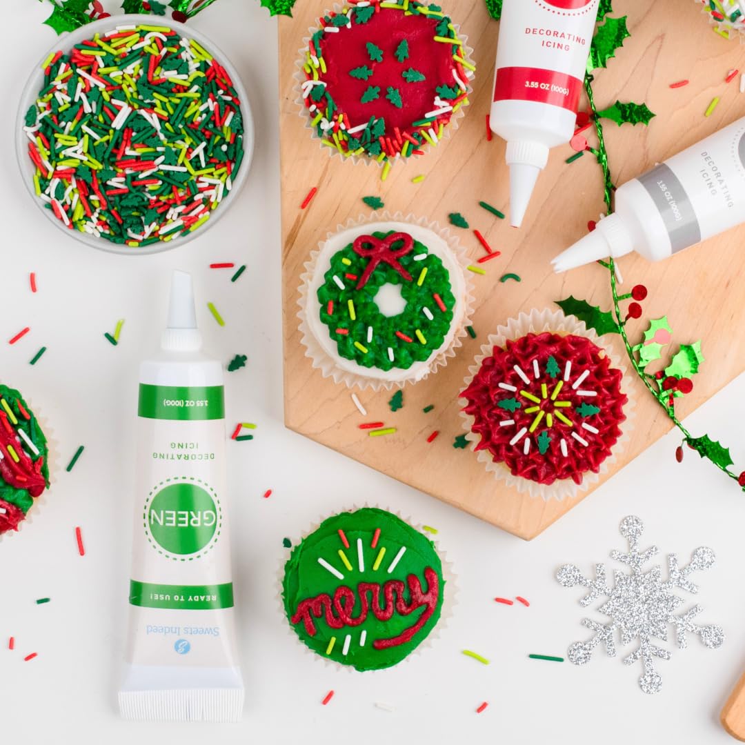 Sweets Indeed Bulk Christmas Sprinkles - 1.2 lb Bulk Jar | Holiday Red  Green & White Sprinkle Blend for Cookies  Cakes  Cupcakes & Bakeries