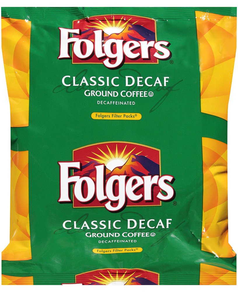 Folgers Classic Decaf Ground Coffee, 0.9 Ounce (Pack Of 40)