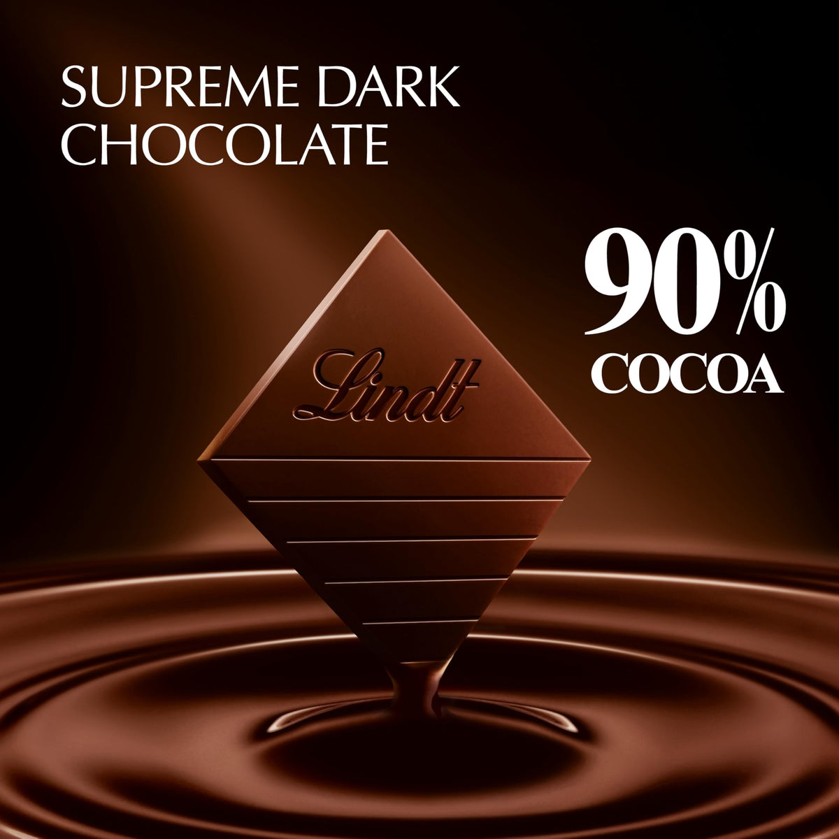Lindt EXCELLENCE Dark Chocolate Bar, 90% Cocoa, 3.5 oz (12 Pack)