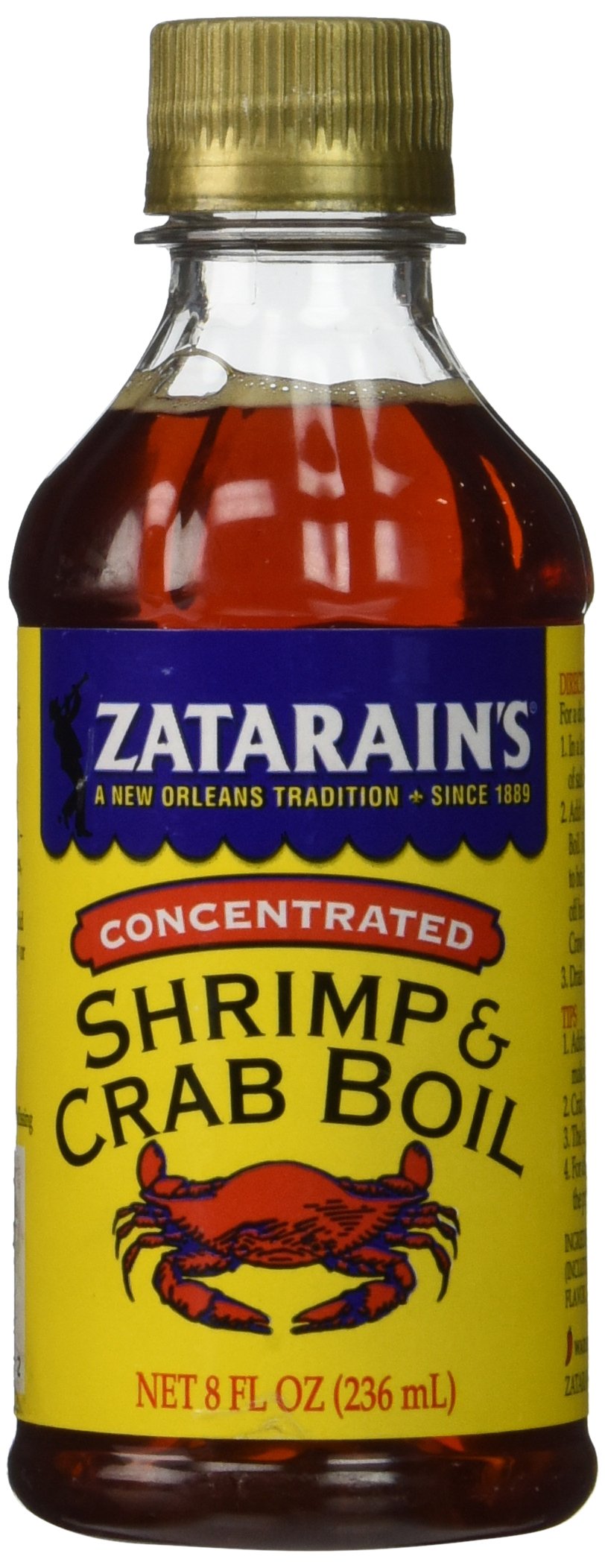 Zatarains Crab And Shrimp Boil Liquid, Concentrated, 8-Ounce
