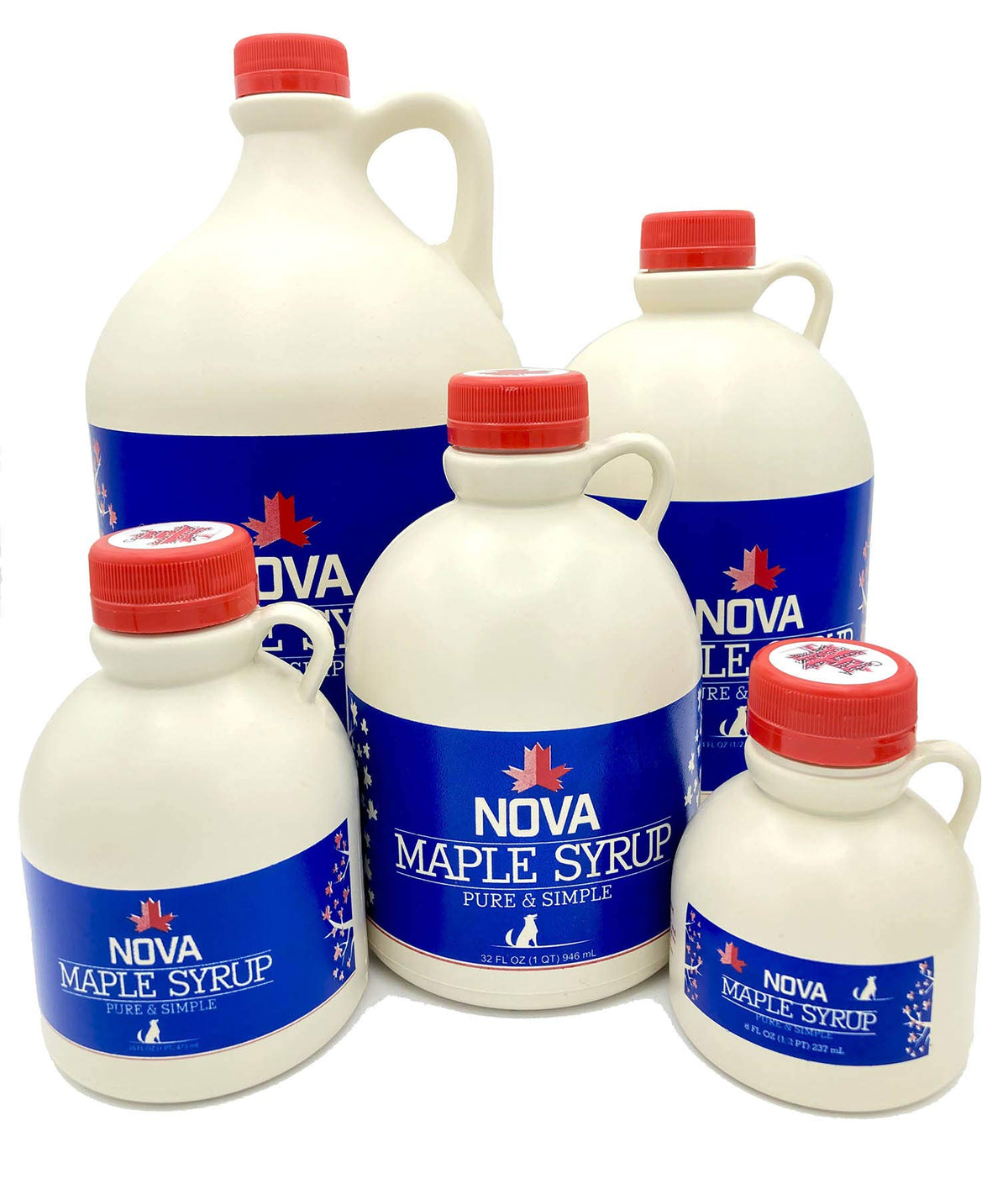 Nova Maple Syrup Pure Grade-A Dark Maple Syrup 16 Fl Oz (Pint)
