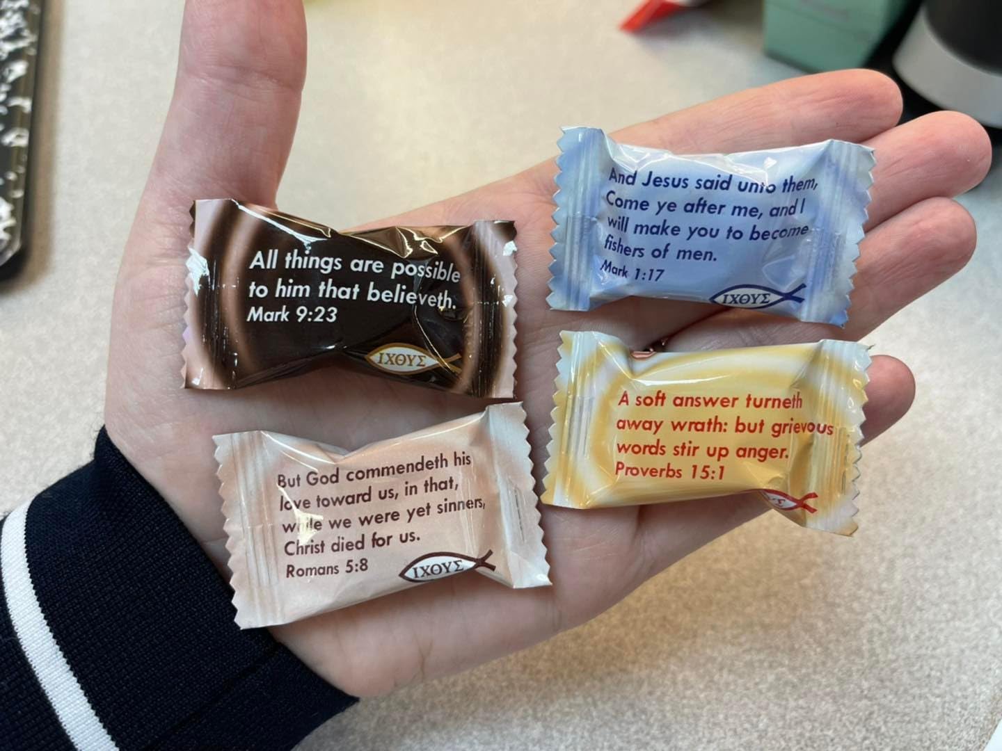Scripture Candy, Assorted Cream Flavor Hard Candy, 180 Pieces