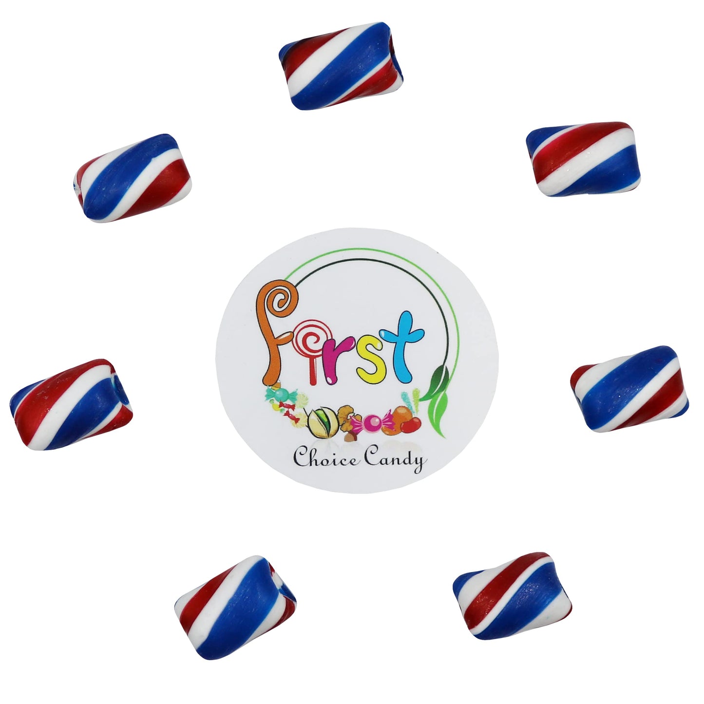 FirstChoiceCandy Hard Candy Twists, Individually Wrapped, Mint Flavor, 2 Pound