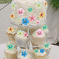 Rssta i Edible Flowers Cupcake Toppers, 35 Pack in Design 2, Paper Material for Baby Shower, Wedding, Birthday Cake Decorations