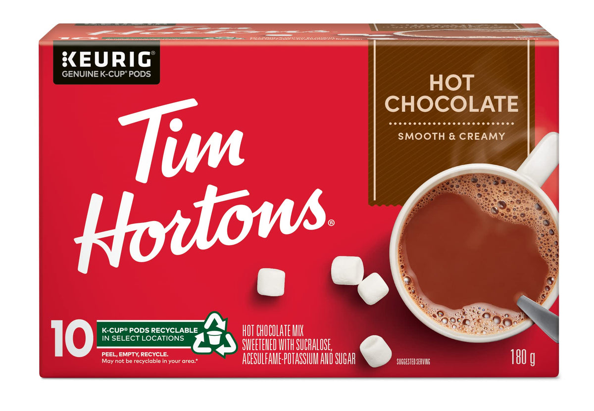 Tim Hortons Original Hot Chocolate K-Cup Pods, 10 Count, Single Serve, Model 6320911300