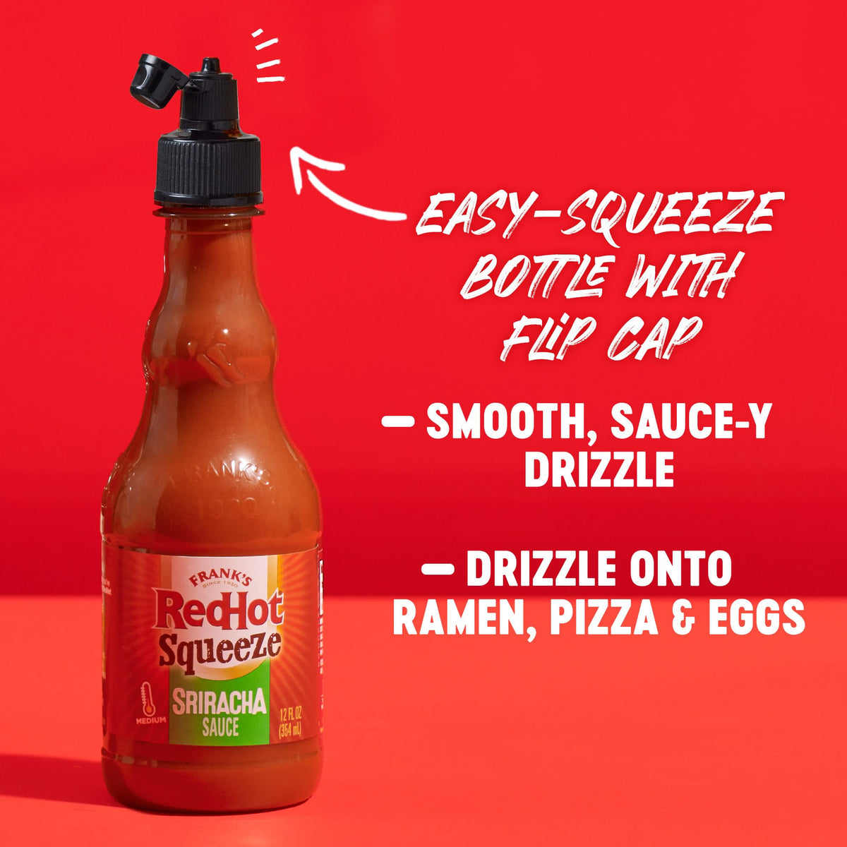 Franks RedHot Squeeze Sriracha Sauce, 12 fl oz (Pack of 2)