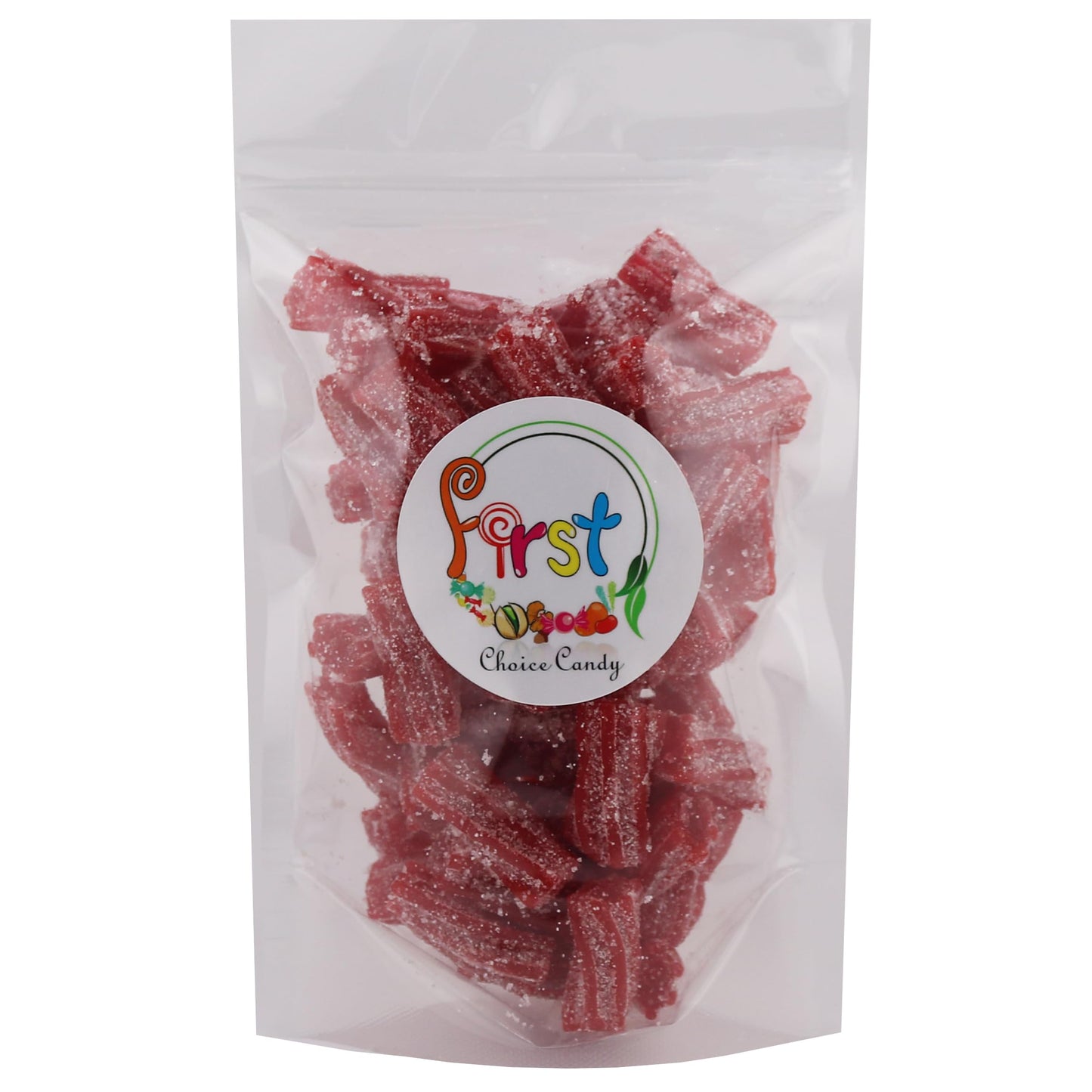 Firstchoicecandy Sour Licorice Twist Bites, Twisteroos Pectin Filled Sour Bites (4.4 Pound, Strawberry)