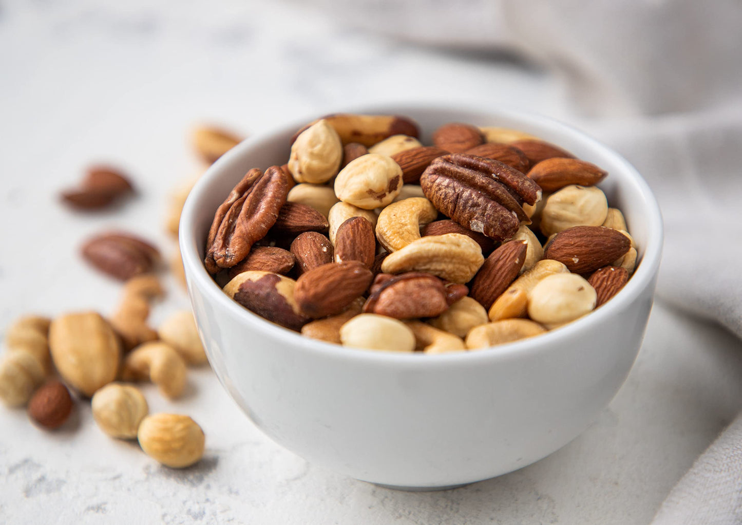 Food to Live Deluxe Nuts Mix - Dry Roasted Pecans, Cashews, Almonds, Brazil Nuts, Lightly Salted, 2 Pounds, Vegan, Kosher