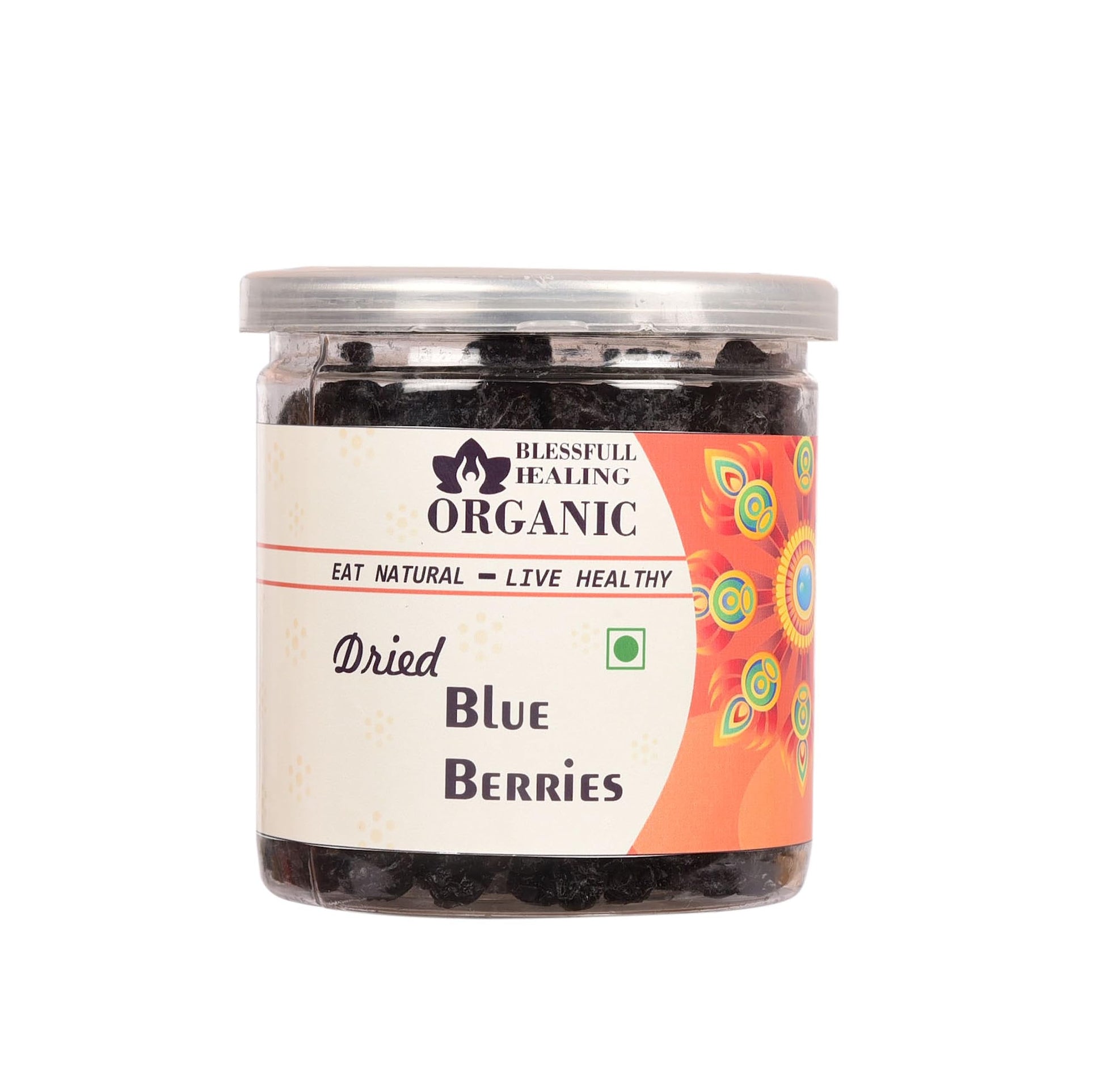 Blessfull Healing Organic Dried Blue Berries 300 Gram Airtight Container