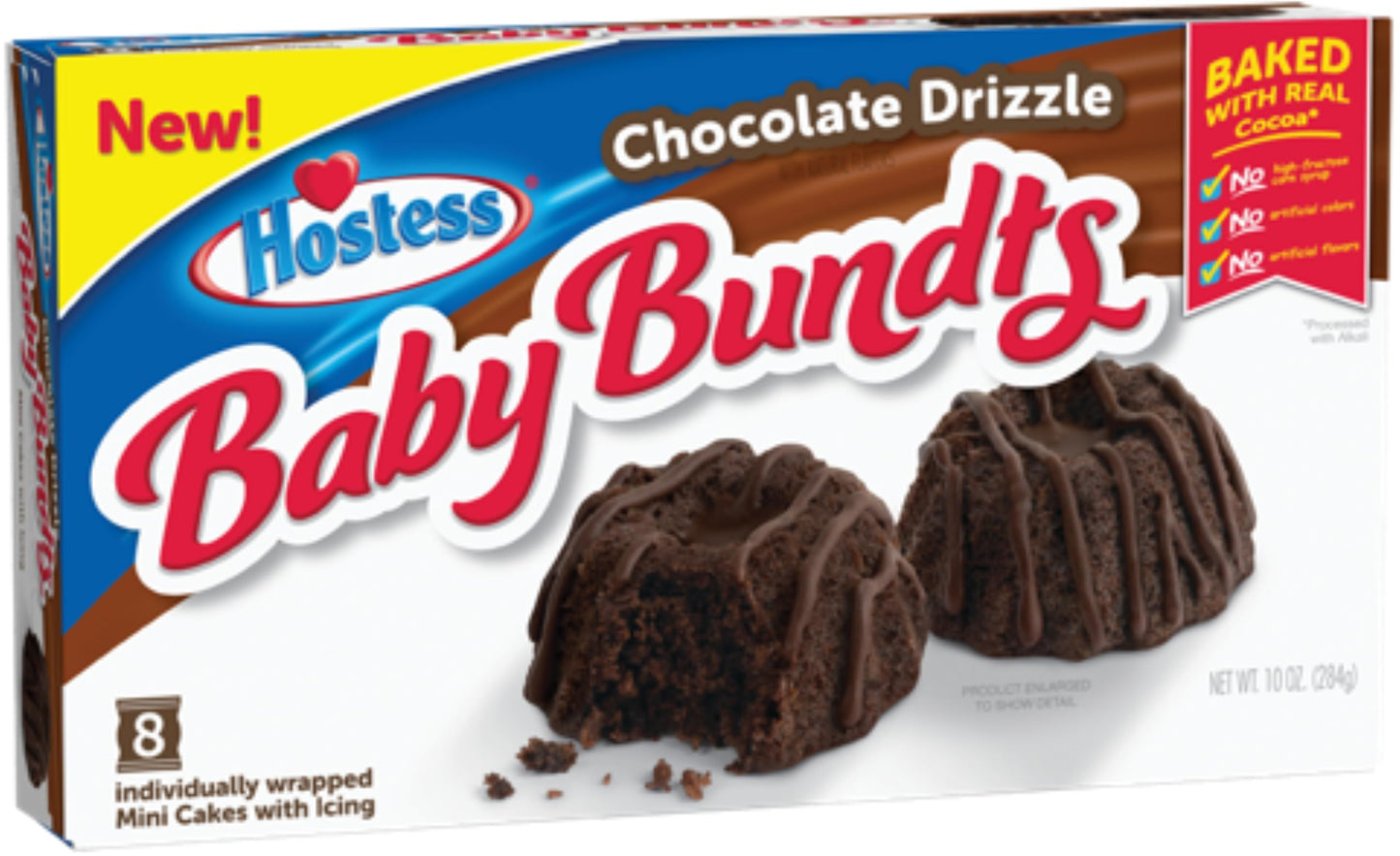 Hostess Chocolate Drizzle Baby Bundts, 8 cakes