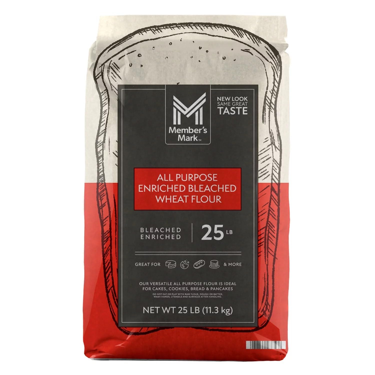 Members Mark All Purpose Enriched Bleached Wheat Flour, 25 Pounds