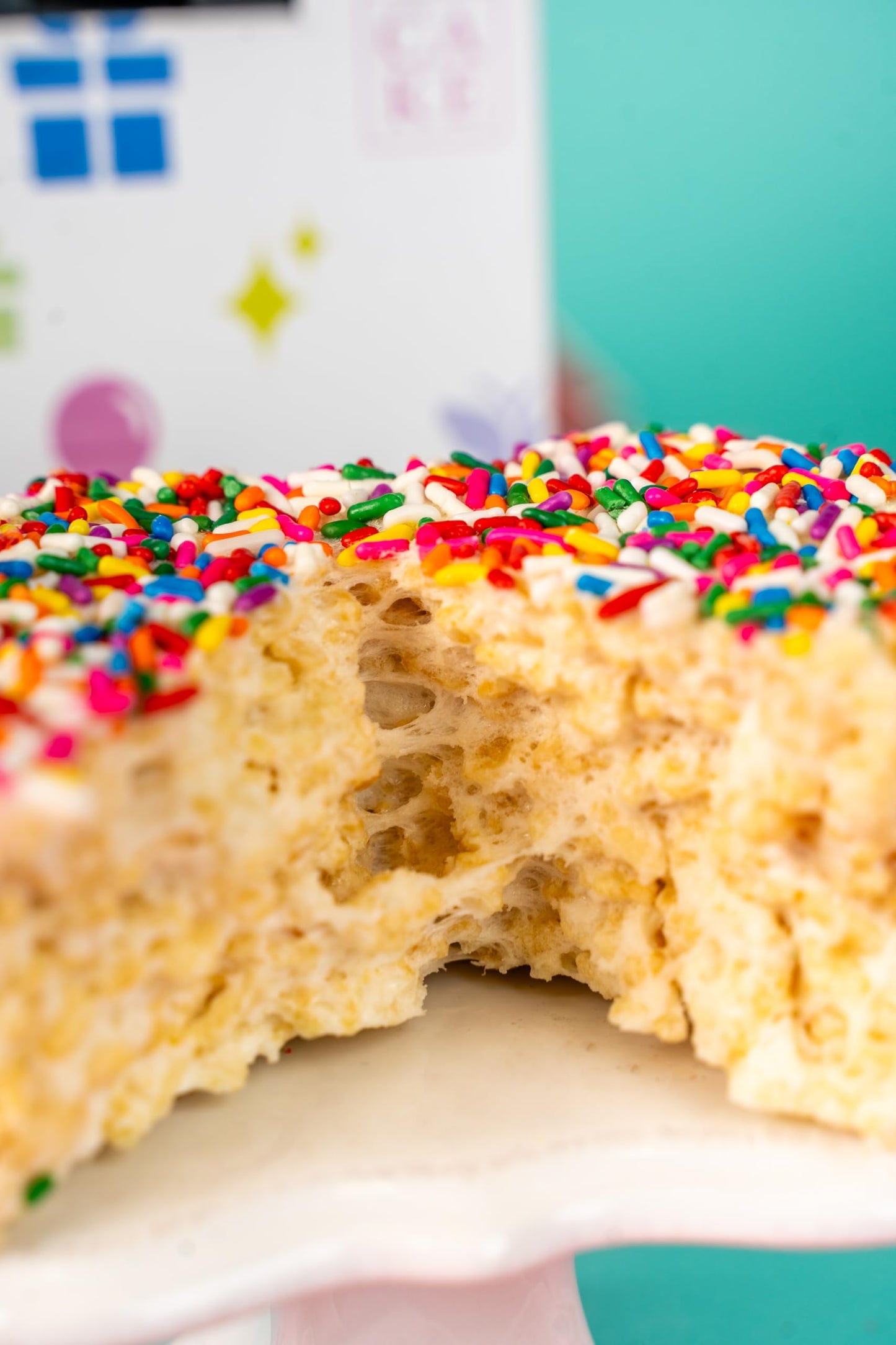 Celebration Love Shower Gift Box By Send A Cake Music Gift With 20 Foil-Wrapped Caramels & 3 Rainbow Sprinkle Crispy Cake – Ready-To-Gift, No Assembly, Birthday, Anniversary, Or Celebration Gift For Women, Men & Kids
