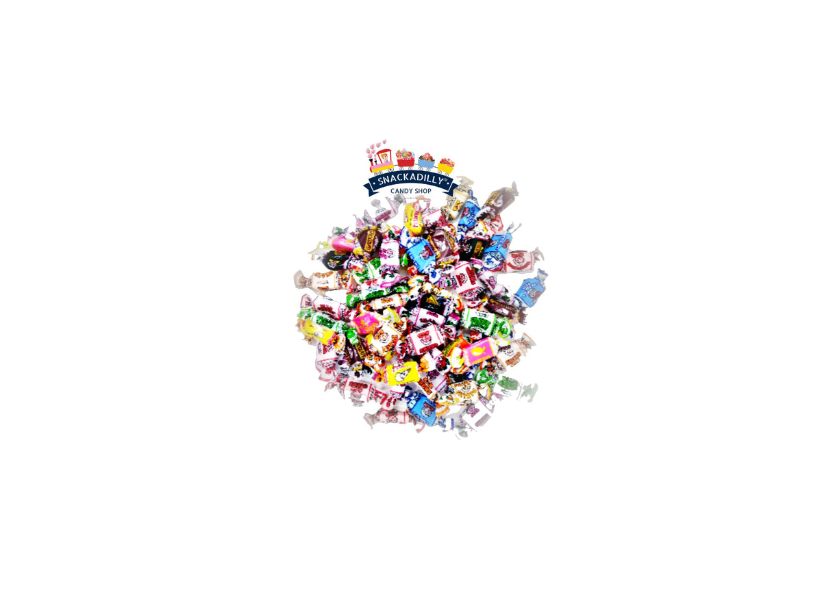 Fruit Chews Bulk 2Lb Bag  348 Chews  - Many Including Sours! - Blue Raspberry, Banana, Watermelon, Green Apple, Chocolate, Peach