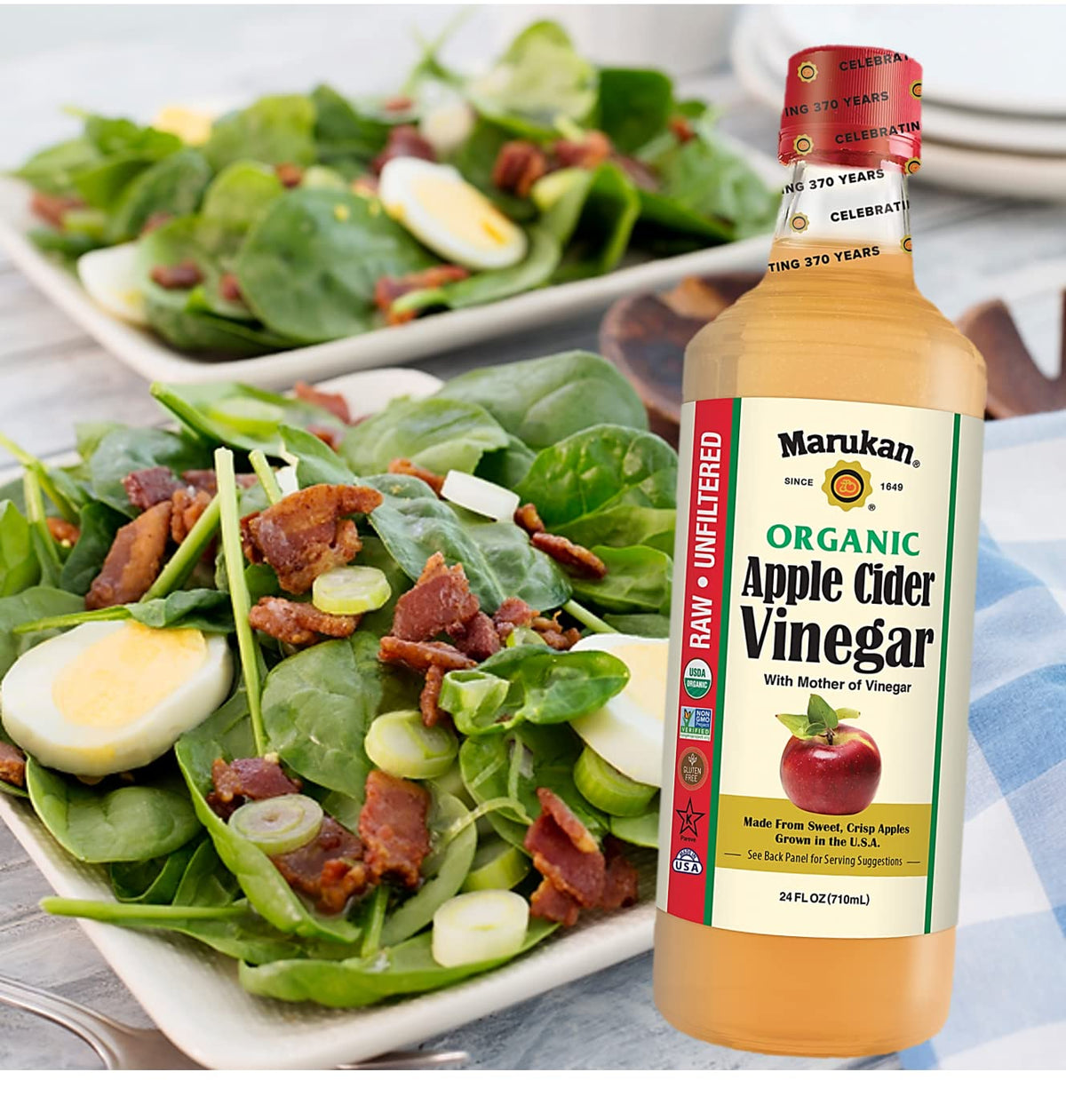 Marukan Organic Apple Cider Vinegar, 24 Ounce Pet Bottle (Pack Of 2)