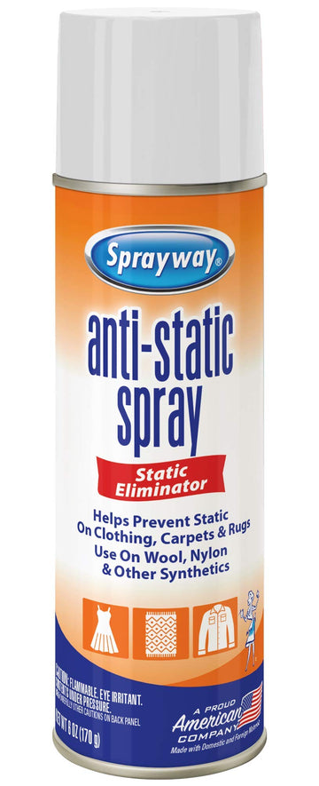 Sprayway Sw956R Residue-Free Anti-Static Spray, Reduce Static Cling, Eliminate Static Shock, 6 Oz