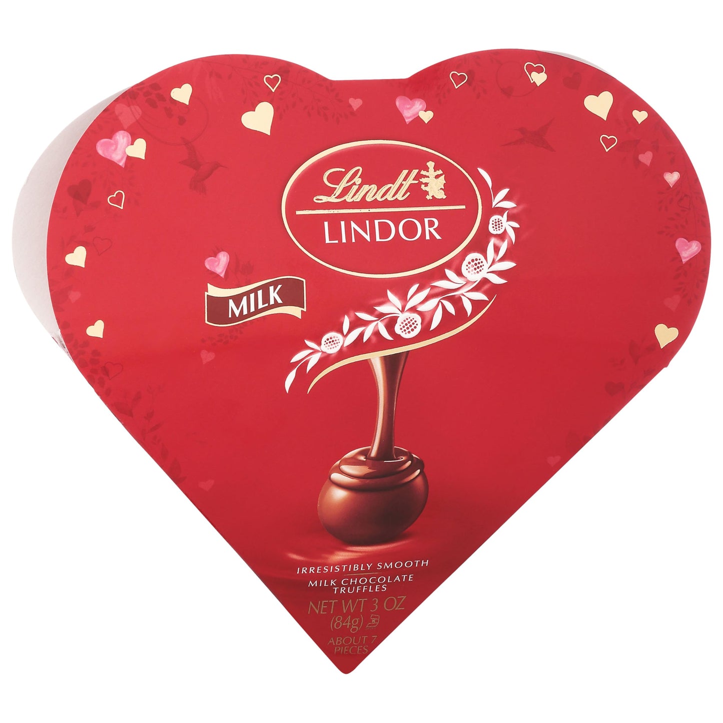 Lindt Lindor ValentineS Milk Chocolate Candy Truffles Friend Heart  Milk Chocolate Candy With Milk Truffle Filling  3 Oz.