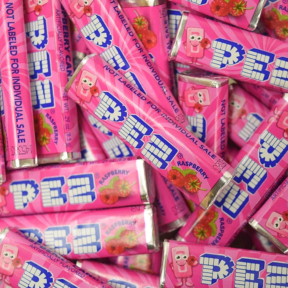 Pez Candy Refill Rolls, (25 Count) Choose Your Favorite Flavor! (Raspberry)