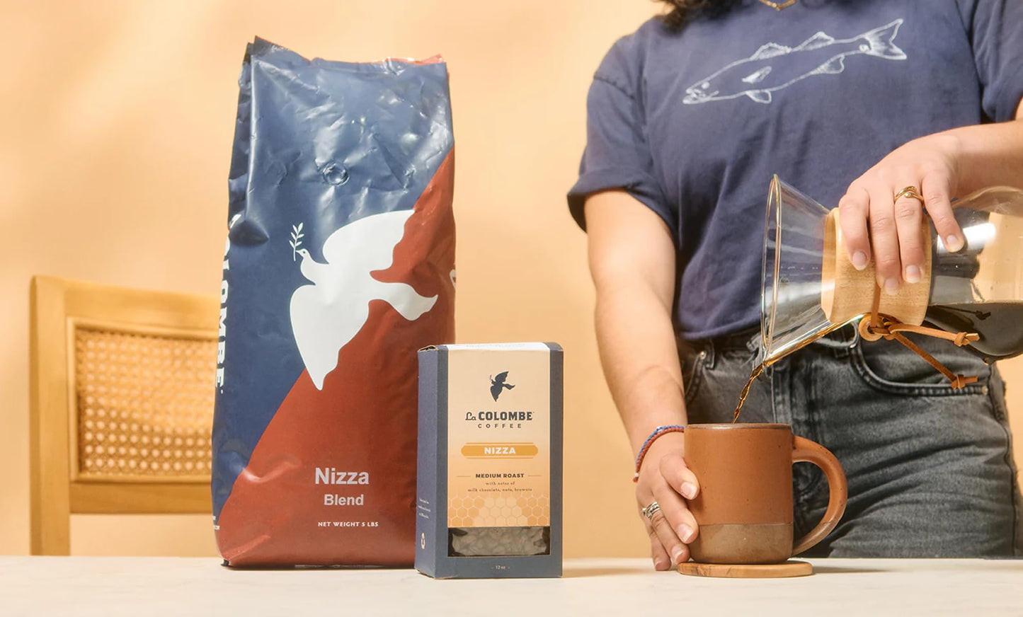 La Colombe Nizza Medium Roast Drip Grind Ground Coffee - Notes of Milk Chocolate, Nuts & Brownie with Honey-Sweet Roasted Nuttin