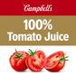Campbells 100% Tomato Juice, 5.5 fl oz Can, Pack of 48