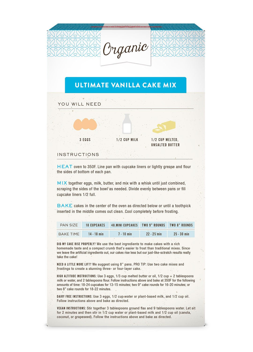 Miss Jones Baking Organic Yellow Cake And Cupcake Mix, Non-Gmo, Vegan-Friendly, Moist And Fluffy: Vanilla (Pack Of 1)