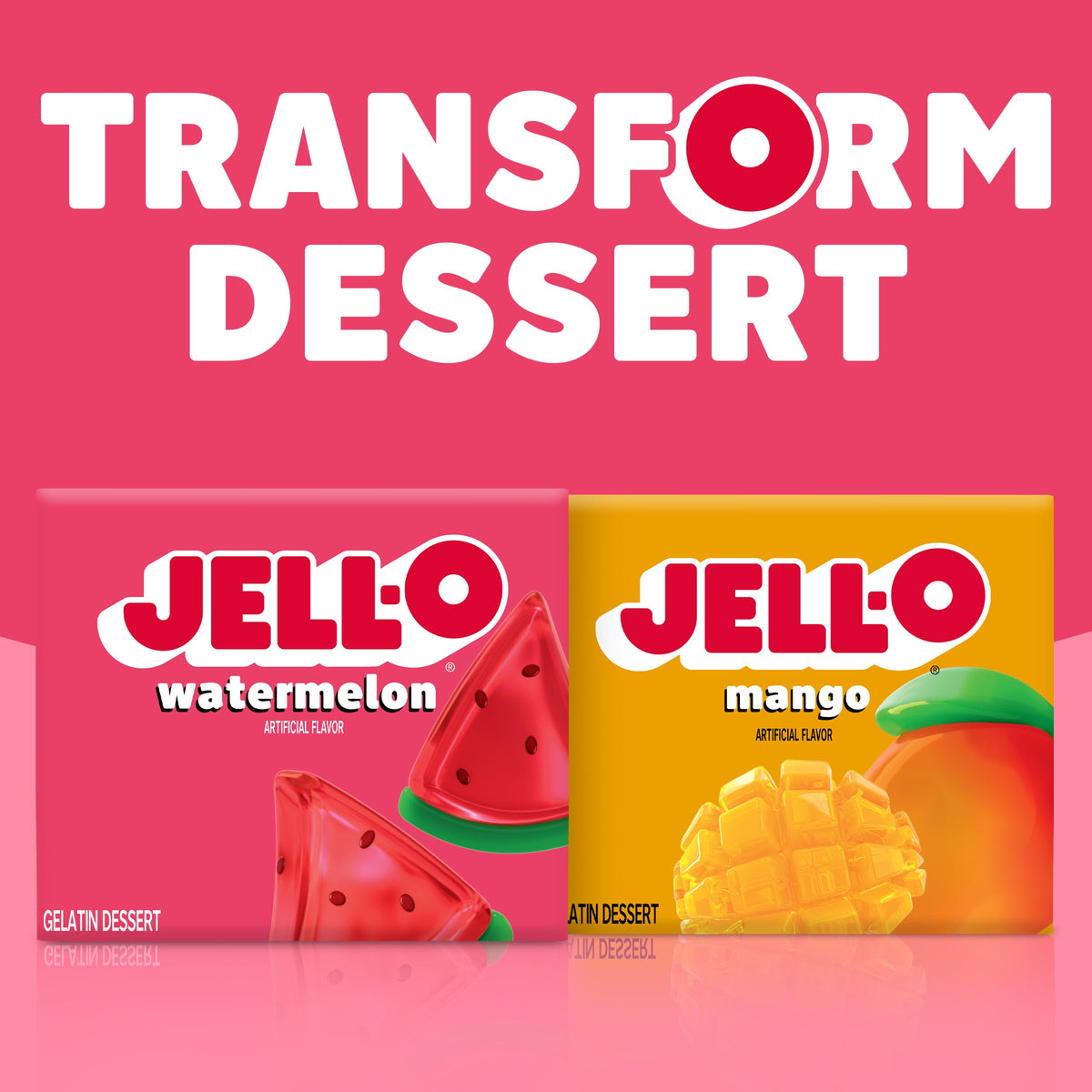 Jell-O Watermelon Flavor Gelatin Dessert, 3 Ounce Box (4-Pack)