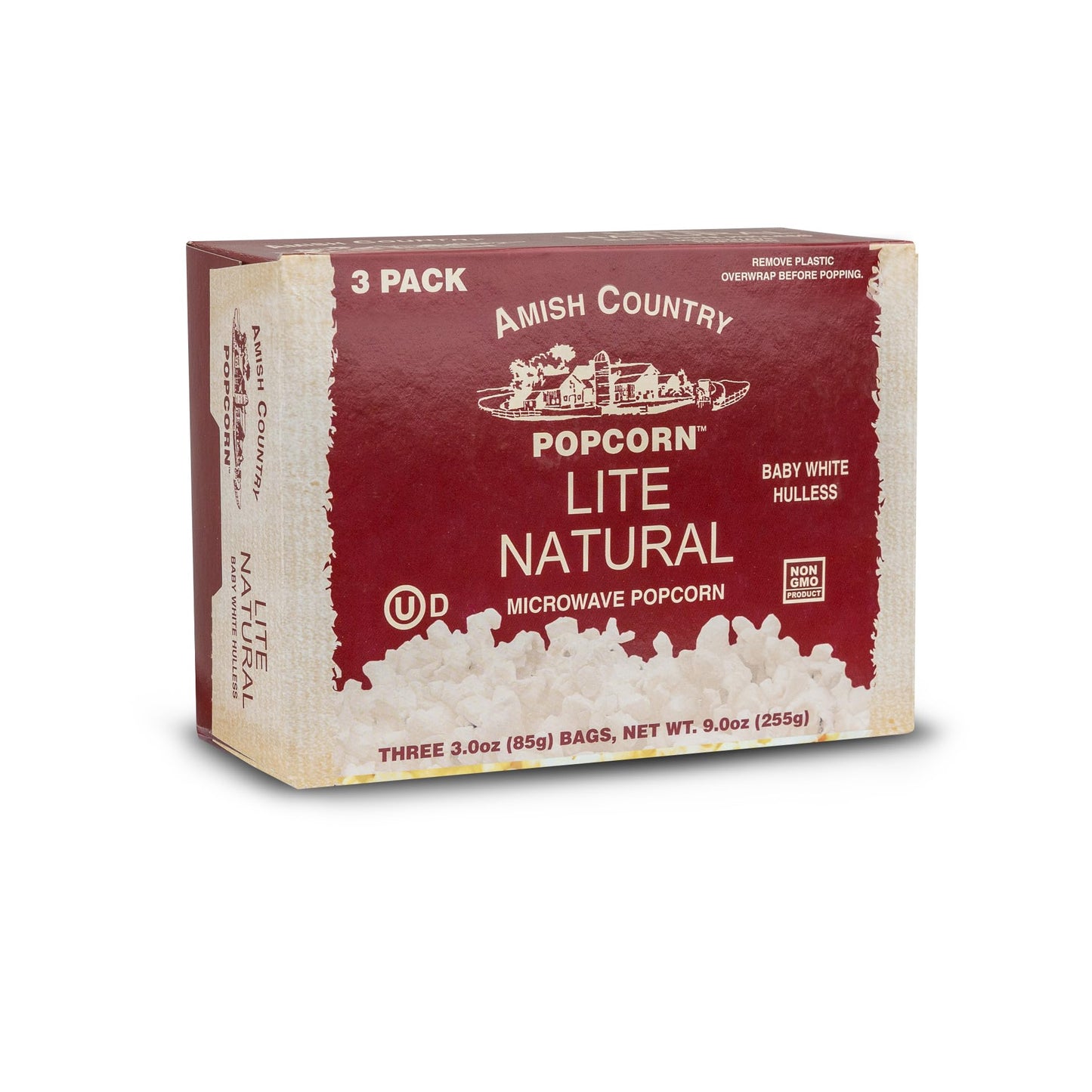Amish Country Popcorn Old Fashioned Microwave Popcorn Non-GMO Gluten Free 3 Bags 3.0 Ounce