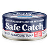 Safe Catch Canned Lowest Mercury Limit Albacore Tuna Fish No Salt Added, Wild Caught, Gluten-Free, Kosher, Keto, 5oz Can, 6-Pack
