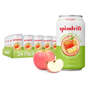 Spindrift Fuji Apple Sparkling Water, 12 Ounce Cans, Pack of 24