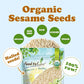Food to Live Organic Hulled Sesame Seeds, 6 Pounds - Whole Raw White Sesame Seeds, Non-GMO, Kosher, Vegan, Unroasted, Bulk. High